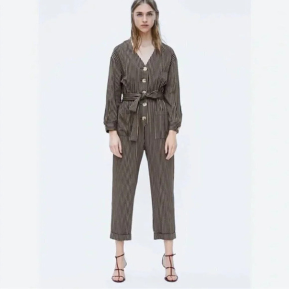 Zara Women's Long-Sleeved Jumpsuit - Picture 1 of 12